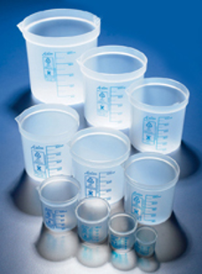 Picture of 1 liter "Square Ratio" Beakers, Polypropylene, 5/pack