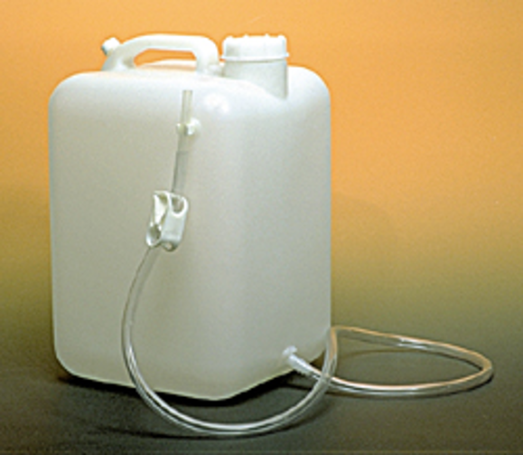 Picture of 5 gallon Heavy-Duty HDPE Carboy with Tube port (vented), 60" tubing included. 1 each