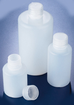 Picture of 1 liter/32oz. Narrow Mouth Bottles with ScrewCaps (HDPE), 6/pack