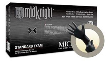 Picture of MidKnight - Black PowderFree Nitrile Gloves (10x100/box) 1000/case