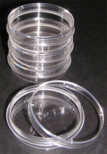 Picture of 60mm x 15mm Tissue Culture Treated Díshes with Grip Ring, Sterile (10/sleeve) 500/case