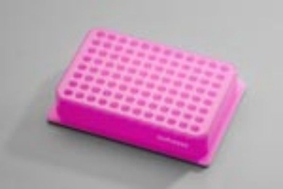 Picture of 96-place Iso-Freeze PCR SBS Plate Rack, for Automation, 4°C/3 hours (Purple to Pink), 2/pack, 5/case