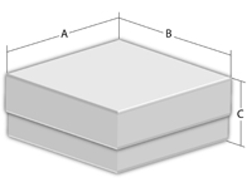 Picture of 2" Square FiberBoard Freezer Boxes with 81-cell insert dividers, 12/case