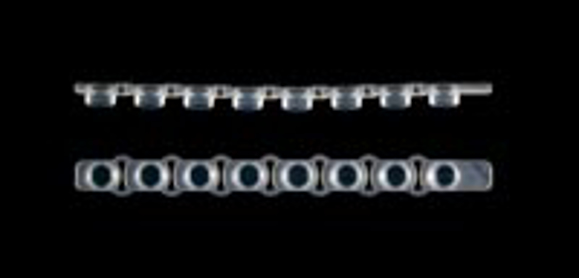 Picture of PCR CàpStrips - 8-place Flat, Optically Clear, Pierceable, 120x8-place (960 caps)