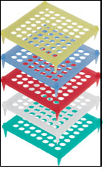 Picture of Red color, 64-place MicroTube Rack-In™ for 500µl/0.65ml microtubes, 1/each