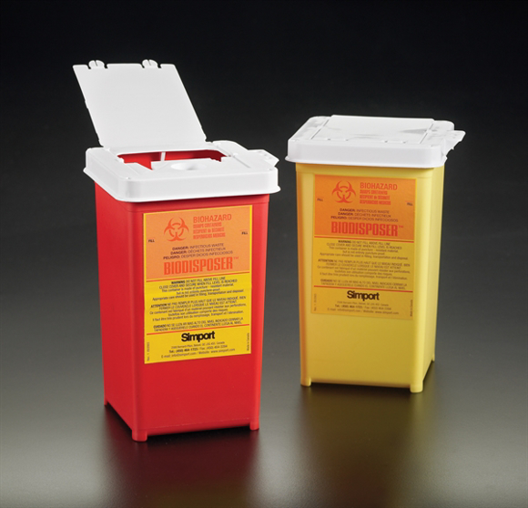 Picture of 1 liter (Quart) Phlebotomy Sharps BenchTop Container, 50/case