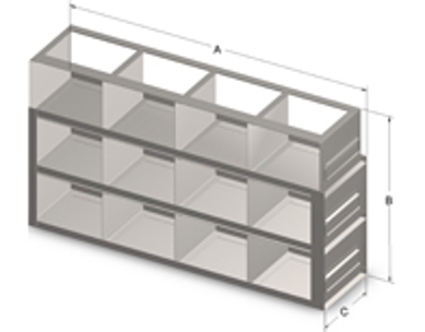 Upright Freezer Rack for 100-Place Hinged Boxes