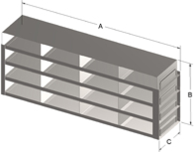 Picture for category FOR 100-PLACE HINGED TOP PLASTIC MICROTUBE RACK (UFRHT) 