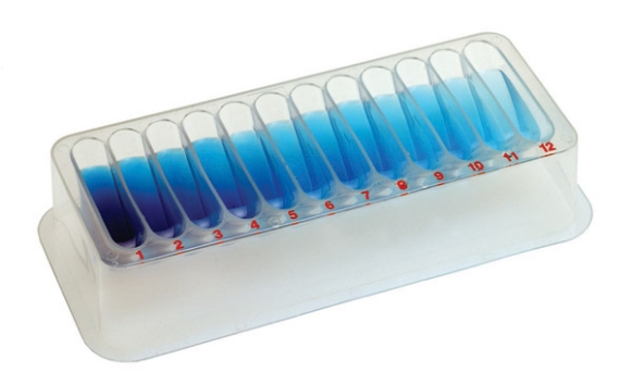 Picture of Sterile, 12-Channel Reagent Resérvoir Basin with Lid, Individually Wrapped 20/pack