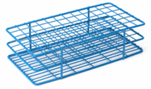 Picture of Blue, 72-place Wire Epoxy Coated Rack (6x12 format), Epoxy Coated for 10-13mm Tubes