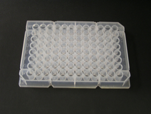 Picture of 96-Well Polypropylene MicroPlates with Flat Bottom Wells, 100/case