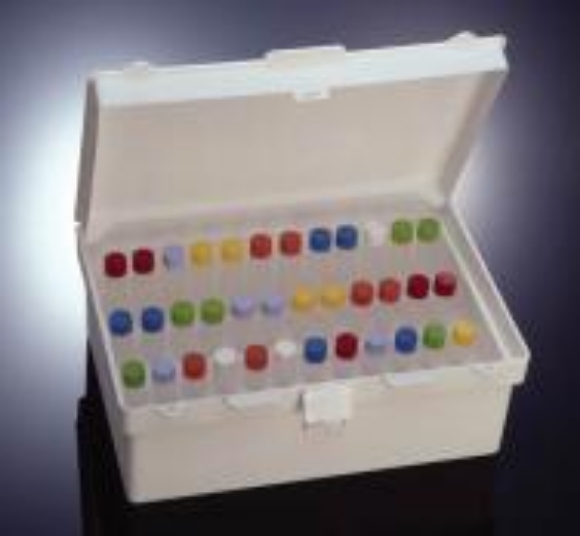 Picture of CONTAINER - Tamper-Evident 96-place Vial & MicroTube Transport & Storage Container, 24/case