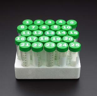 Picture of CELLTREAT, 50ml Centrifuge-ScrewCap-Tubes, Pre-Number Caps, 25/rack 300/case