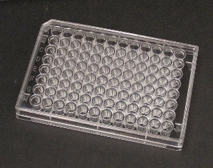 Picture of 96 Well Non-treated Plαte, Flat Bottom, with Lid, Individually Wrapped, Sterile 100/case