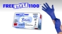 Picture of (10x100/cs, 1000/cs) FreeStyle1100 3.0mil Powder-Free Exam Nitrile Gloves, Low Dermatitis Potential, Accelerator-Free, Chemo-Tested Surfactant-Free (HourGlass)