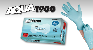 Picture of (1000/case) Aqua1900™ - Powder-Free Soft Nitrile Industrial Gloves