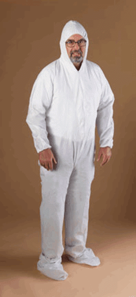 Picture of Microporous WBP (Waterproof Barrier Protection) Coveralls with Hood and Boots, 25/case