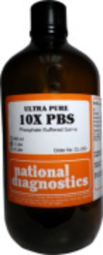 Picture of National Diagnostics - PBS (10X) Phosphate Buffered Saline, 1 liter bottle