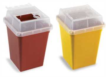 Picture of 1 liter (Quart) BenchTop Sharps Containers, 18/case