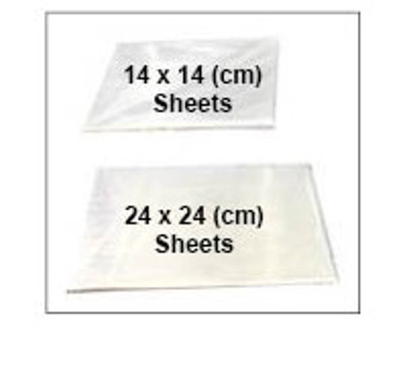 Picture of Cellophane Sheets, 24x24cm Square, 50/pack