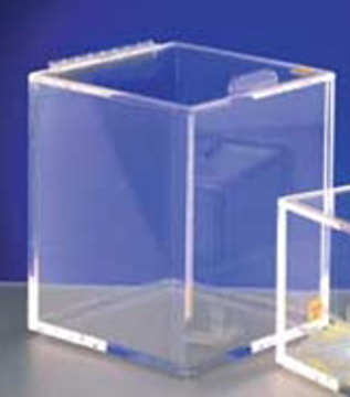 Picture of Bin Model, Beta Storage Container with Hinged Lid, 8"x8"x10"H