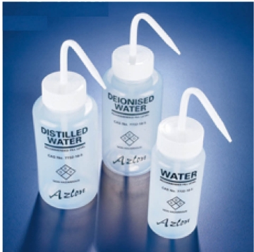 Picture of BOTTLE - Wide Neck Wash Bottles (Specify Water) 250ml, 5/pack