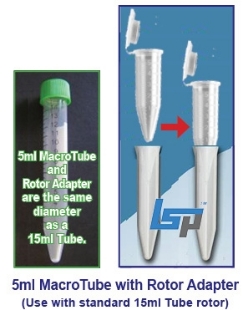 Picture of Adapter Rotor Inserts, 4/pack (Allows 5mL MacroTubes to fit into standard 15ml centrifuge tube rotors)