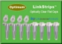 Picture of LinkStrìps™, 8-Tube PCR Strip Tubès with 0.2ml individually attached piercable optically clear Flat Caps, 125 strips/pack