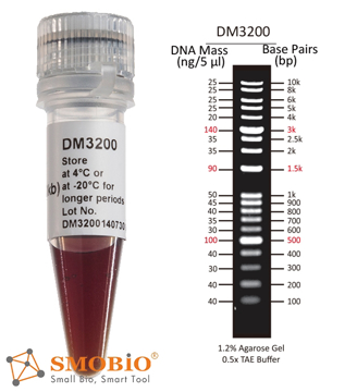 Picture of SMOBIO (TrueBio) ExcelBand™ - 1 KB Plus (0.1-10 kb) DNA Ladder, Ready-to-use, 100 loadings (DM3200)