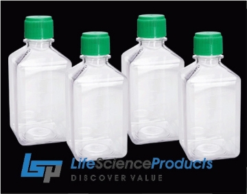 Picture of CellTreat 500ml Sterile Square Media Bottles, PETG,  24/case