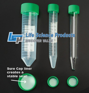 Picture of 50ml Sure Cap™ CellTreat Polypropylene Centrifuge-Tubes (Bulk), 300/cs