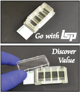 Picture of CellTreat, 4 Chamber Cell Culture Slide, Glass, Sterile 12/case