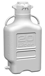 Picture of 20 Liter (5 Gallon) EZgrip™ Polypropylene Càrboy With Spigot (Wide Neck, 120mm Diameter ScrewCap)