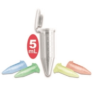 Picture of Assorted Colors (B, G, R, Y) 5mL Snap-Cap Macro-Tubes™, Non-Sterile, (4x50) 200/pack