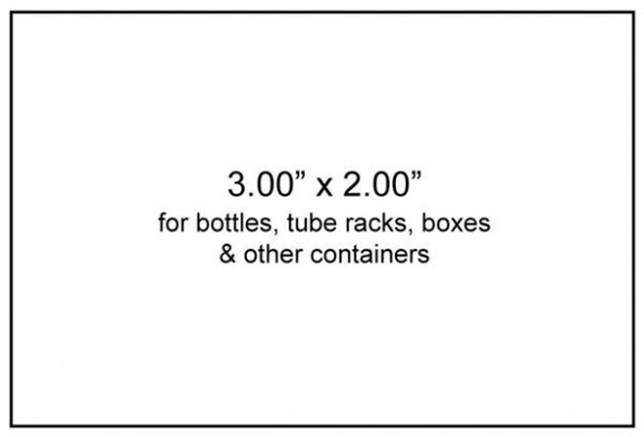 Picture of White Cryo-Tags Laser Labels, 3.0" x 2.0", 240/pack