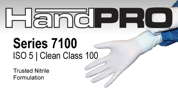 Picture of (10x100/bag, 1000/case) 12" LENGTH, HandPro 7100 Nitrile, ISO 5 Cleanroom