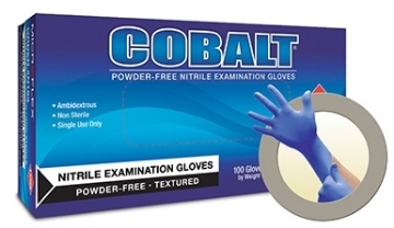 Picture of Microflex Cobalt Blue® 4.0mil Powder-Free Exam Nitrile Gloves, 10x100/case, 1000/case