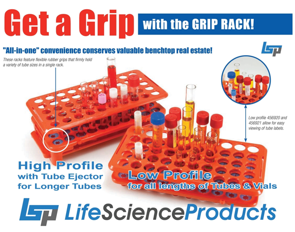 Picture of Grip Racks - featuring Rubber Grips to hold tubes/vials