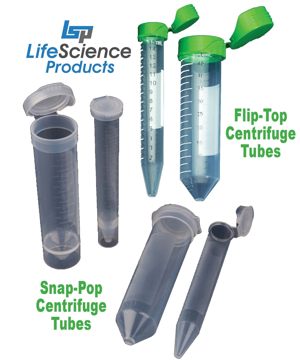 Picture of CELLTREAT 15ml and 50ml Flip Top, and Snap-Pop Centrifuge Tubes