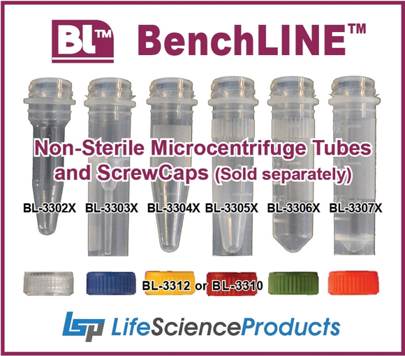 BenchLINE Non-Sterile Screw Cap microcentrifuge tubes - Life Science  Products Inc. Life Science Products