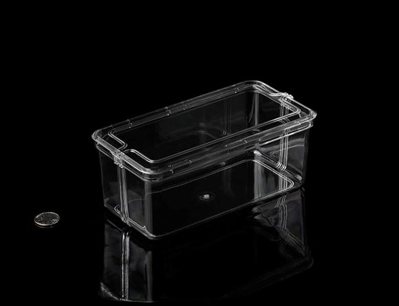 Picture of 46 oz. Storage Containers with Lid, Clear Rigid Polystyrene, 8/pack