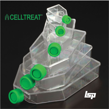 Picture of CellTreat Tissue Culture Treated Flasks, with Plug Seal Cap