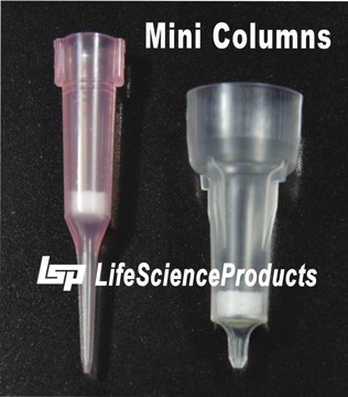 Picture of Mini-Columns (0.5ml capacity), Polypropylene, Medium Filter, 200/pack