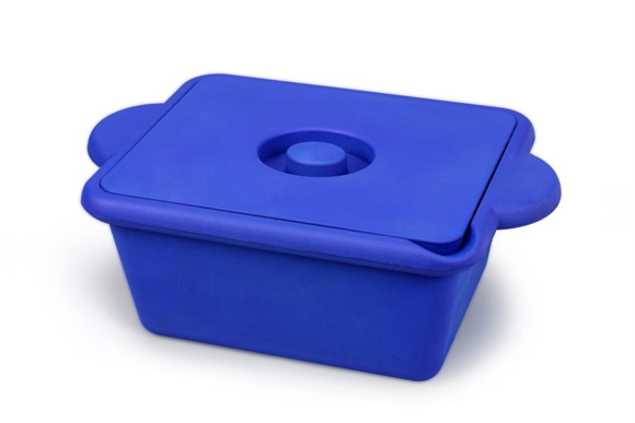 Illustreren Makkelijk te lezen Gloed Medium, 4 liter Ice Pan with Lid, Artic Blue Color. Life Science Products