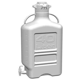 Picture of 40 Liter (10 Gal) EZgrip™ Polypropylene Càrboy With Spigot (Wide Neck, 120mm Diameter ScrewCap)