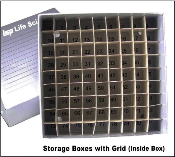 LSP Cryogenic freezer boxes with 81-place cell divider - Life Science  Products Inc.. Life Science Products