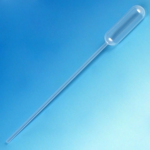 Picture of Sterile, 4.5ml Dispòsable Transfèr Pipèts, Narrow Stem, large bulb with 3.2ml draw, 15.5cm L,  Sterile Individually Wrapped, 500/pack