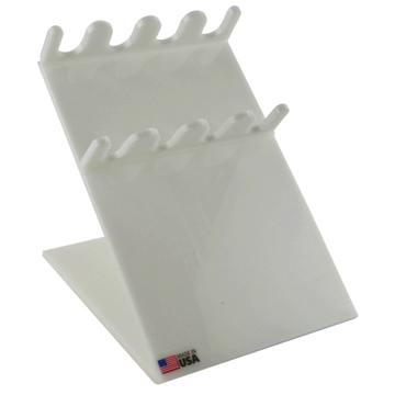 Picture of 4-place Bench-Top Pipettor Rack, White HDPE