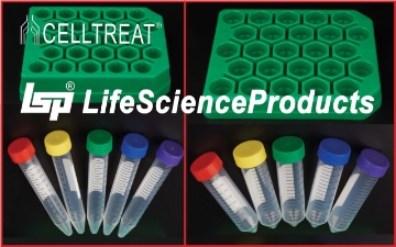 Picture of CELLTREAT Centrifuge Tubes with Colored Caps - 15ml & 50ml