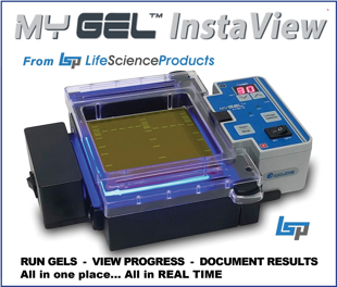 Picture of Benchmark Accuris, myGel™ InstaView Complete Electrophoresis System with Blue LED Illuminator, Power Supply, and Imaging Enclosure